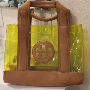 Neon green Tory Burch tote